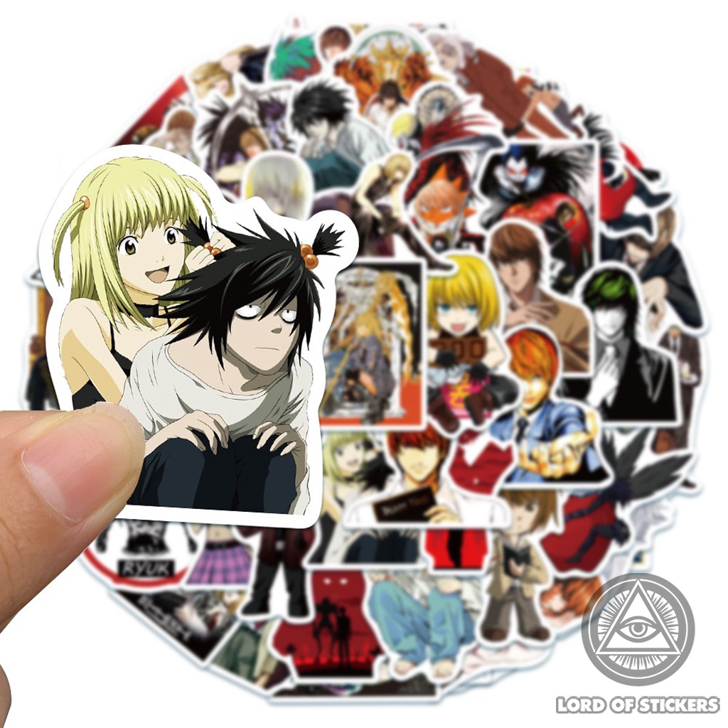 Set 50 Hình Dán Truyện Tranh Death Note Sticker Anime Manga Chống Thấm Nước Trang Trí Mũ Bảo Hiểm, Ván Trượt, Laptop, Sổ