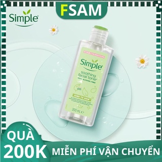 Nước Hoa Hồng Simple Dành Cho Da Nhạy Cảm 200ml FSAM MỸ PHẨM SKINCARE S06