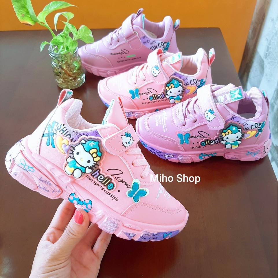 Giày Thể Thao Kitty Có Đèn Cực Đẹp Cho Bé Gái - Giày Thể Thao Bé Gái