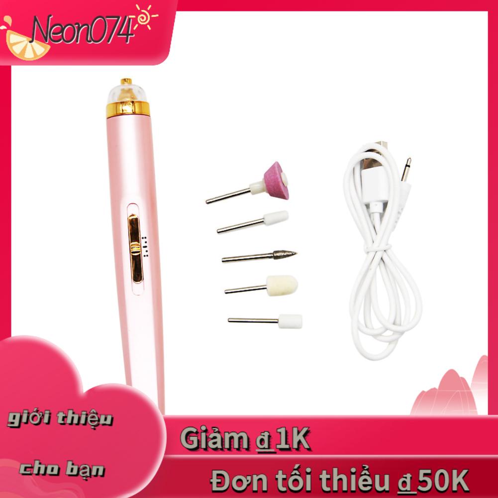 Máy Mài Móng Cầm Tay 5 Trong 1 Sạc USB Có Đèn LED