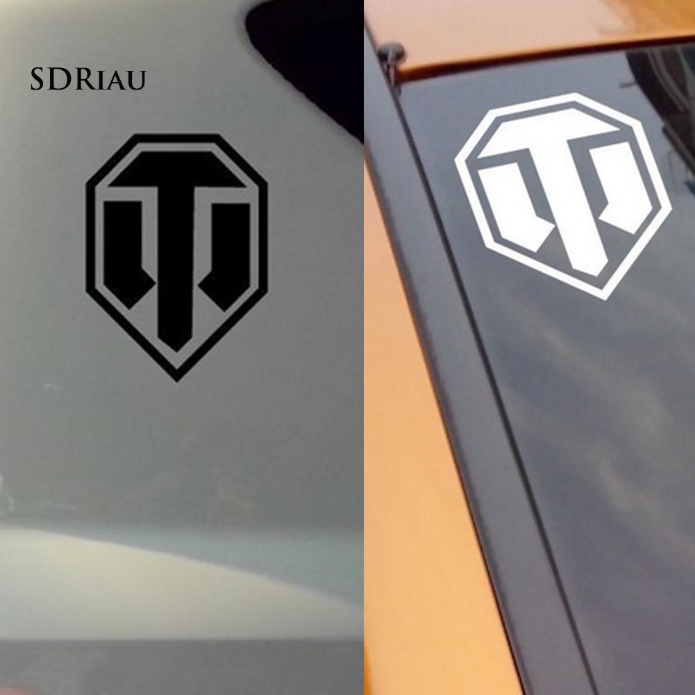 Military Tank Logo Reflective PET Self-Adhesive Sticker Car Decoration Decal