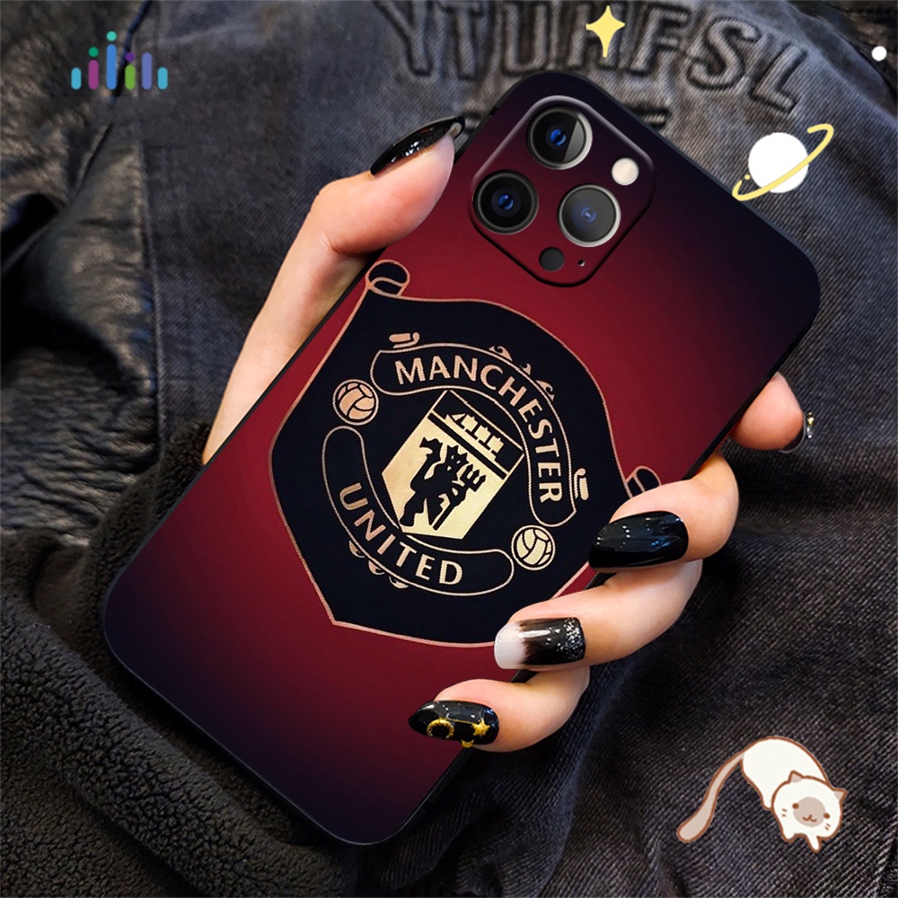 Ốp Điện Thoại Silicon Mềm Họa Tiết manchester united fc Cho iphone 11 12 mini pro max se 2020 su156
