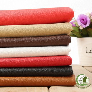Vải da simili PVC - vải giả da may nệm ghế sofa, may túi ví, giày dép - [ 1 mét x khổ 1,4m ] chọn màu