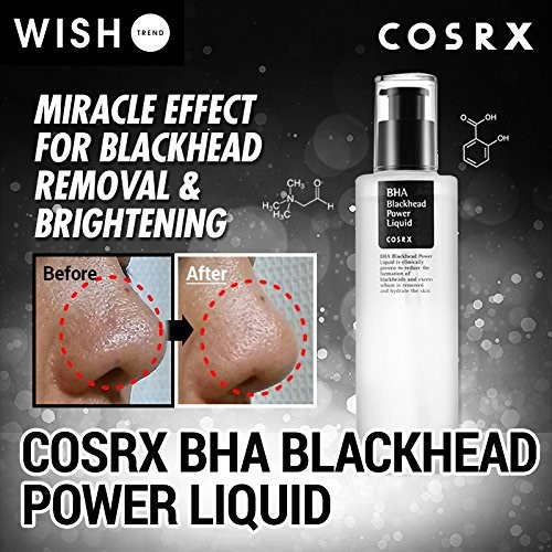 Tẩy Da Chết COSRX BHA Blackhead Power Liquid loại bỏ Mụn Đầu Đen, Mụn Ẩn, Lỗ Chân Lông To 100ml
