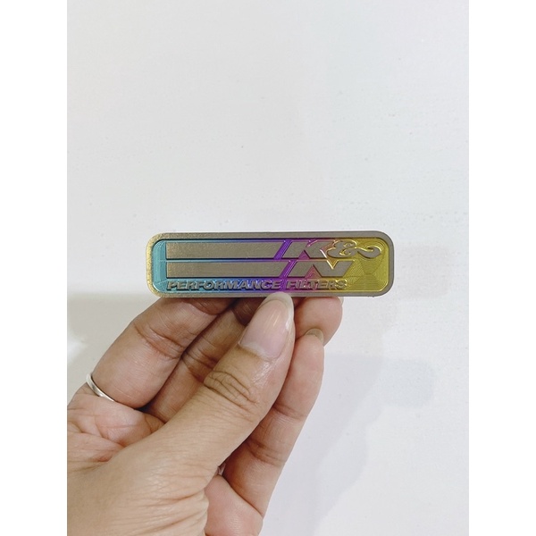 Tem titan chữ K&N dán trang trí xe máy, dán ốp pô e - ốp lọc gió xe tay ga có sẵn keo