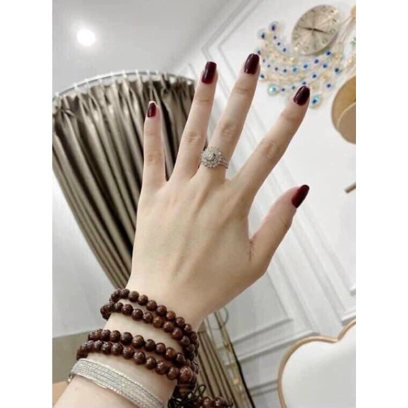 Vòng Tay Trầm Hương 108 Hạt Tặng Kèm Hộp Gấm Cao Cấp.