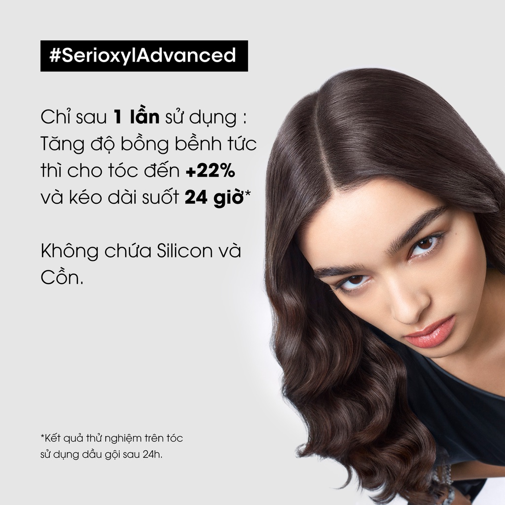Combo Dầu gội xả làm dày tóc L'Oréal Serioxyl Advanced 500ml/150ml