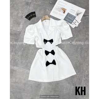 Váy nơ hở lưng kèm ảnh thật 100%