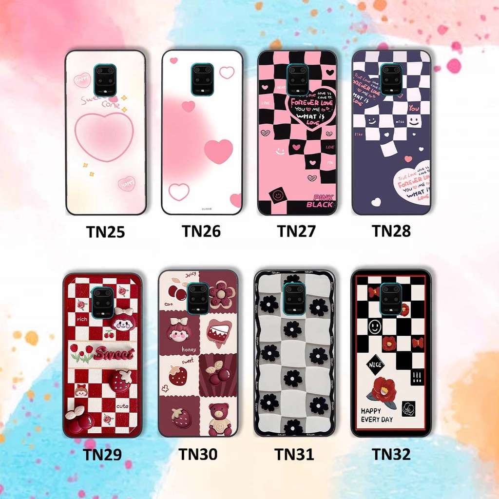 Ốp Xiaomi Redmi Note 9 / Note9s / Note 9 Pro in hình trái tim, caro kẹo ngọt đầy cá tính siêu đẹp siêu chất
