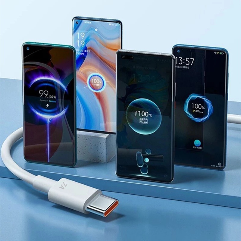 Dây Cáp Sạc / Truyền Dữ Liệu 0.25M/1M/1.5M/2M USB Type C 7A 100W Cho Điện Thoại Di Động