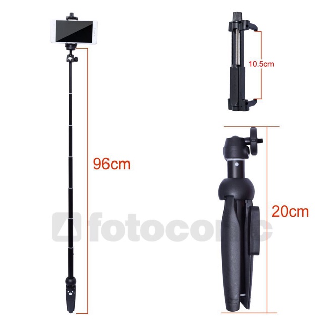 Gậy chụp hình selfie đa năng Tripod Yungteng 9928 | BigBuy360 - bigbuy360.vn