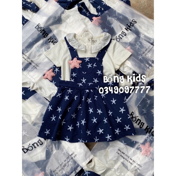 Set Yếm Váy Bé Gái Ngôi Sao Navy BalaBala(áo trộn giao ngẫu nhiên)