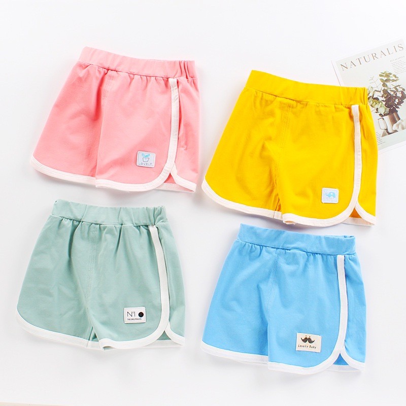 Quần đùi cotton cho bé trai bé gái, quần short đi biển vải cotton thời trang nhiều mầu cho bé (NM-001)