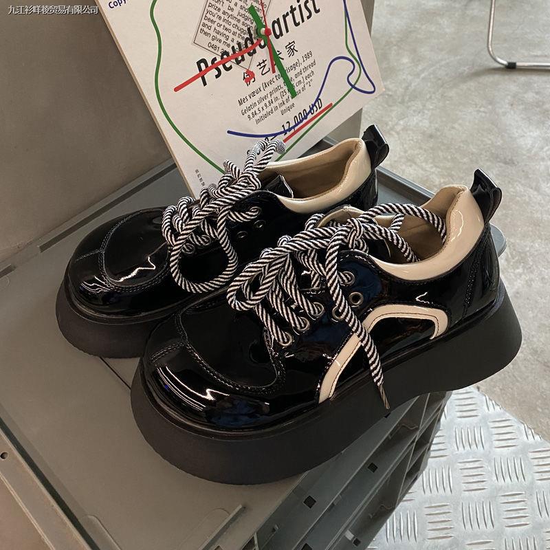 Giày da đế dày phong cách Nhật Bản thời trang mùa xuân dành cho nữ 2022