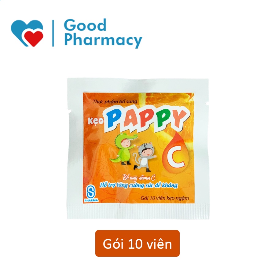 Kẹo ngậm vị cam Pappy C giúp bổ sung vitamin C, tăng sức đề kháng