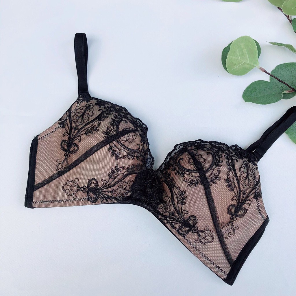 Áo lót su ren không gọng nâng ngực tạo khe siêu sexy A09