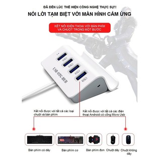 HUB chuyển đổi usb Type-C / USB / Micro USB ra 4 cổng USB Kiêm USB OTG