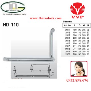 Tay nắm phòng tắm kính HD110-2011