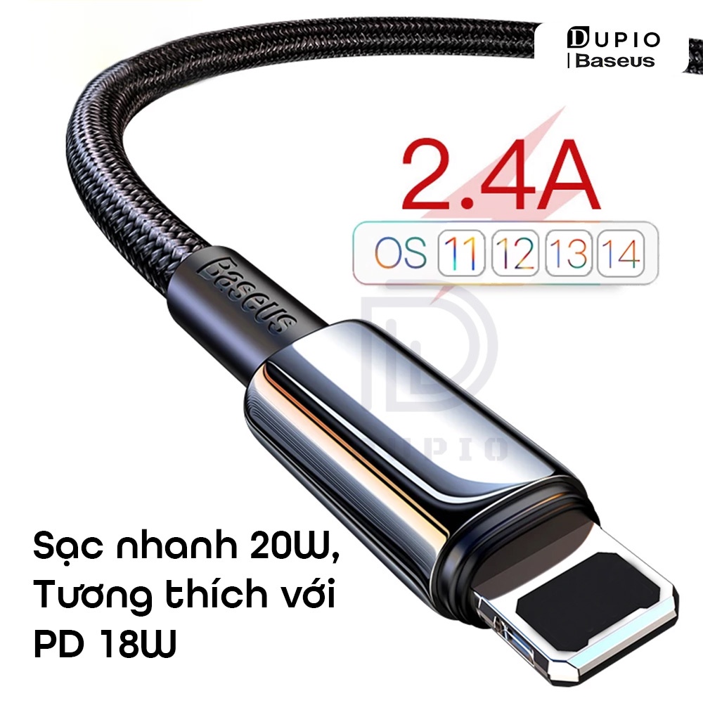 Dây cáp sạc nhanh DUPIO Baseus DS02 20w chân sạc chống oxy hóa