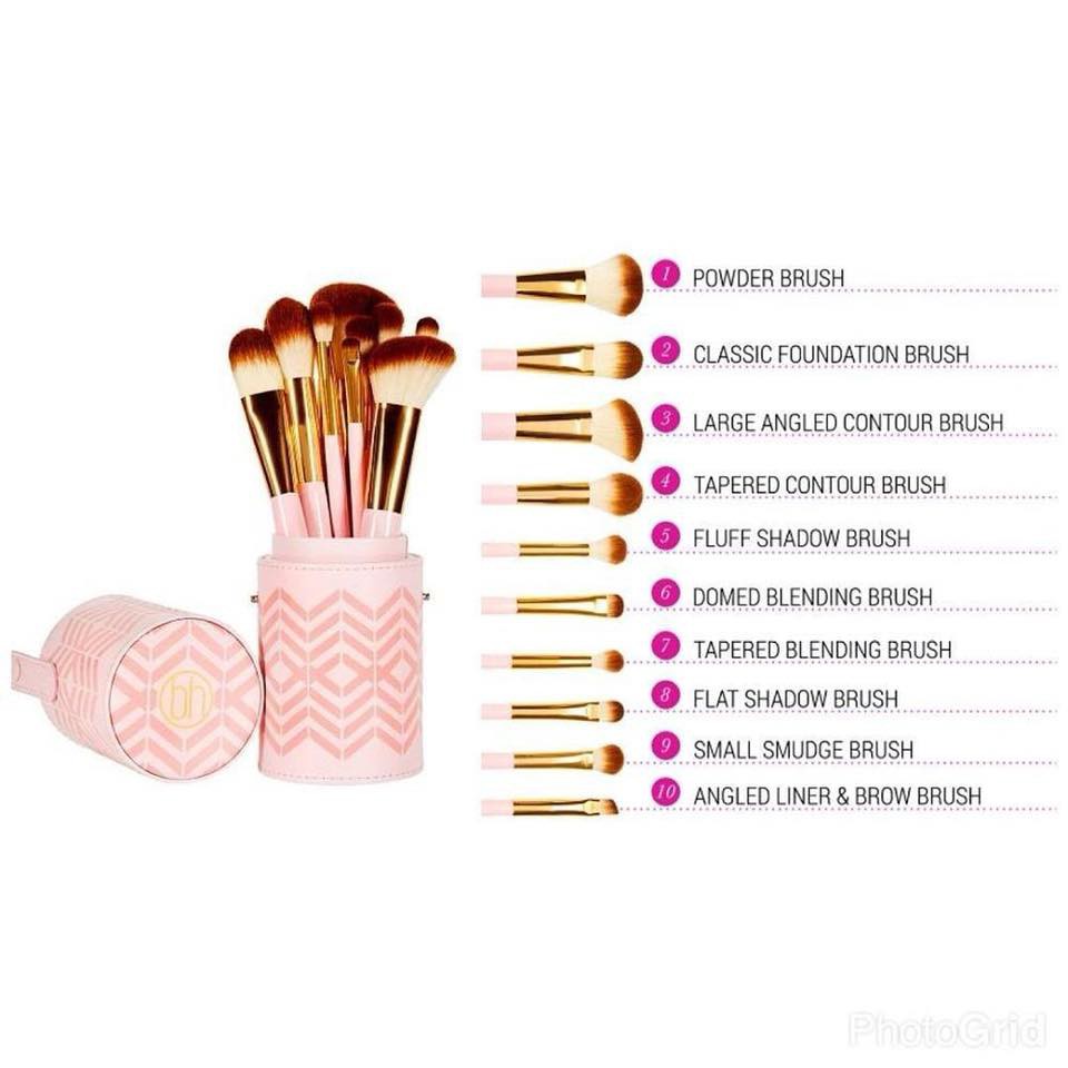 Bộ 10 Cọ BH Cosmetics Pink Perfection – 10 Piece Brush Set