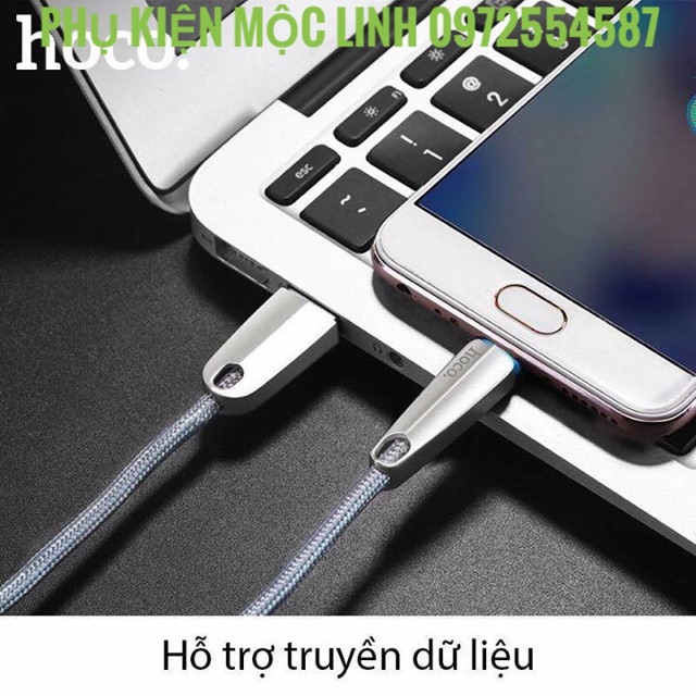 CÁP SẠC NHANH TỰ NGẮT LIGHTNING ANDROID TYPE C HOCO U35 BH 6 THÁNG 1 ĐỔI 1