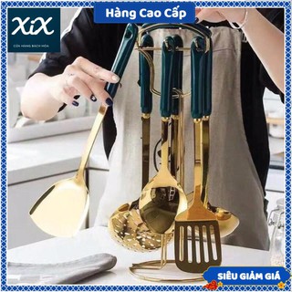 BỘ DỤNG CỤ NẤU BẾP HOÀNG GIA 7 MÓN SANG TRỌNG - CÓ GIÁ TREO