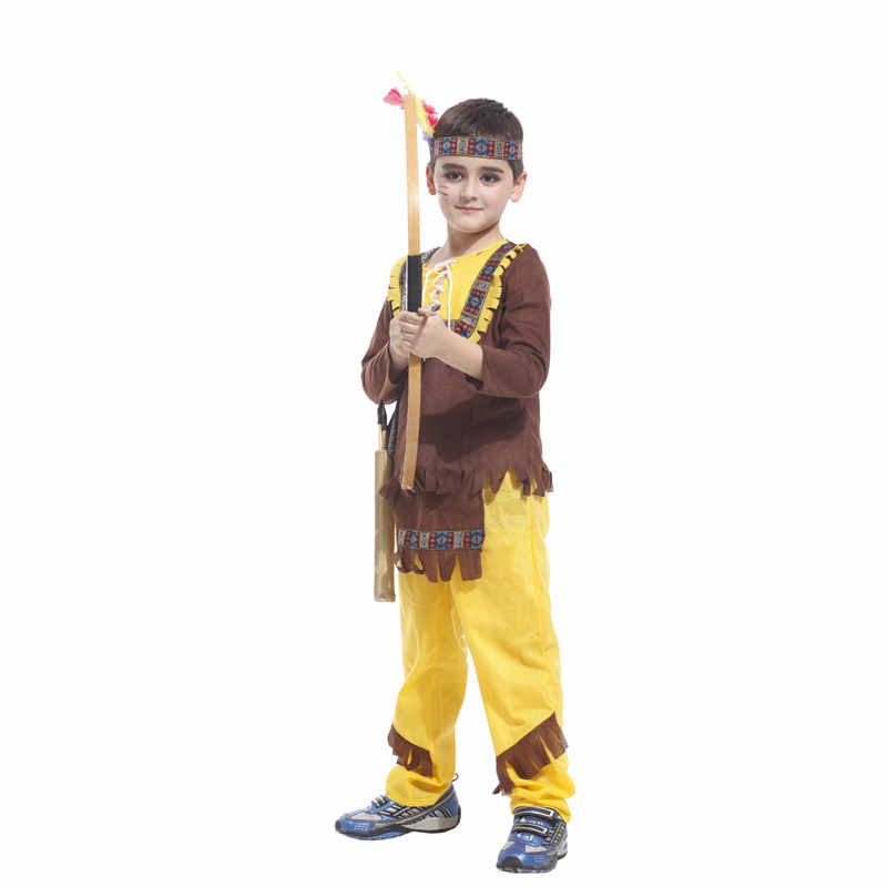 Bộ đồ cậu bé thổ dân Indian Boy hóa trang Halloween B-0011
