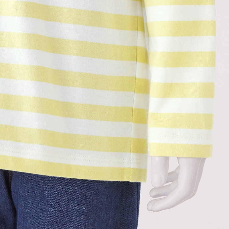 Muji Áo Thun Cotton Dài Tay - Trẻ Em