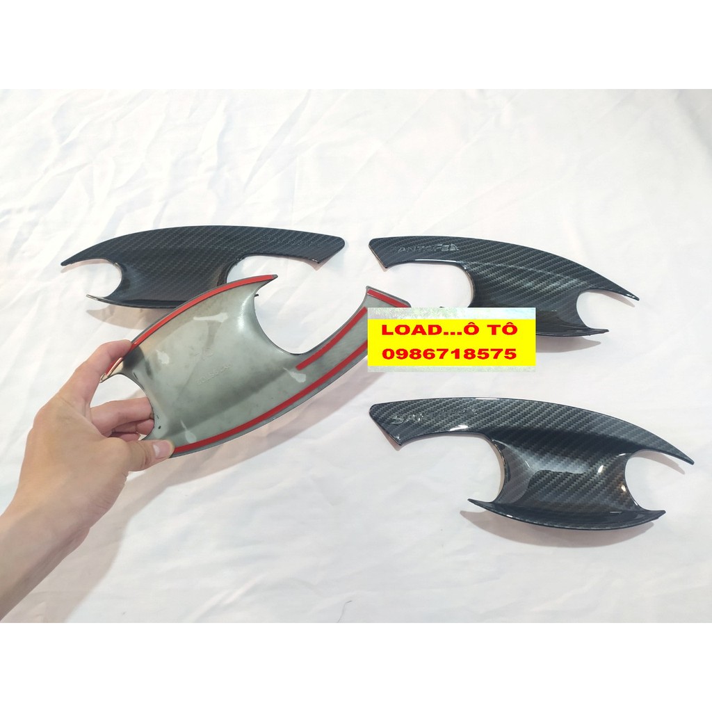 Ốp Tay Nắm, Hõm Cửa Carbon Xe Huyndai Santafe 2022-2019 Mẫu Vân Carbon Cao Cấp Nhất Thị Trường