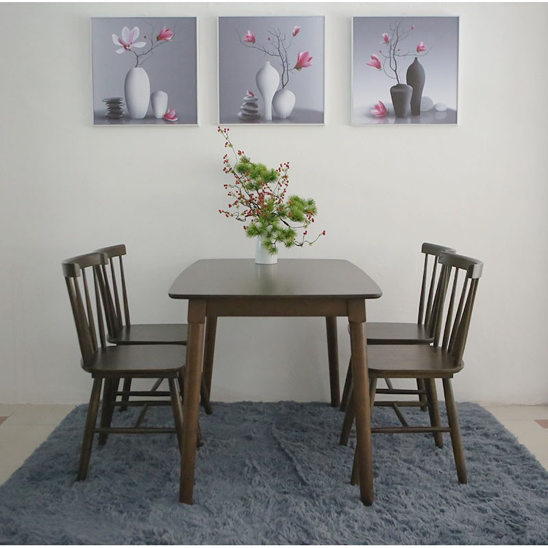 Bộ Bàn Ăn 4 Ghế Gỗ Hiện Đại Từ Gỗ Tự Nhiên Mộc Mạc, Giá Sale Khủng Bảo Hành 1 Năm Tại Mộc