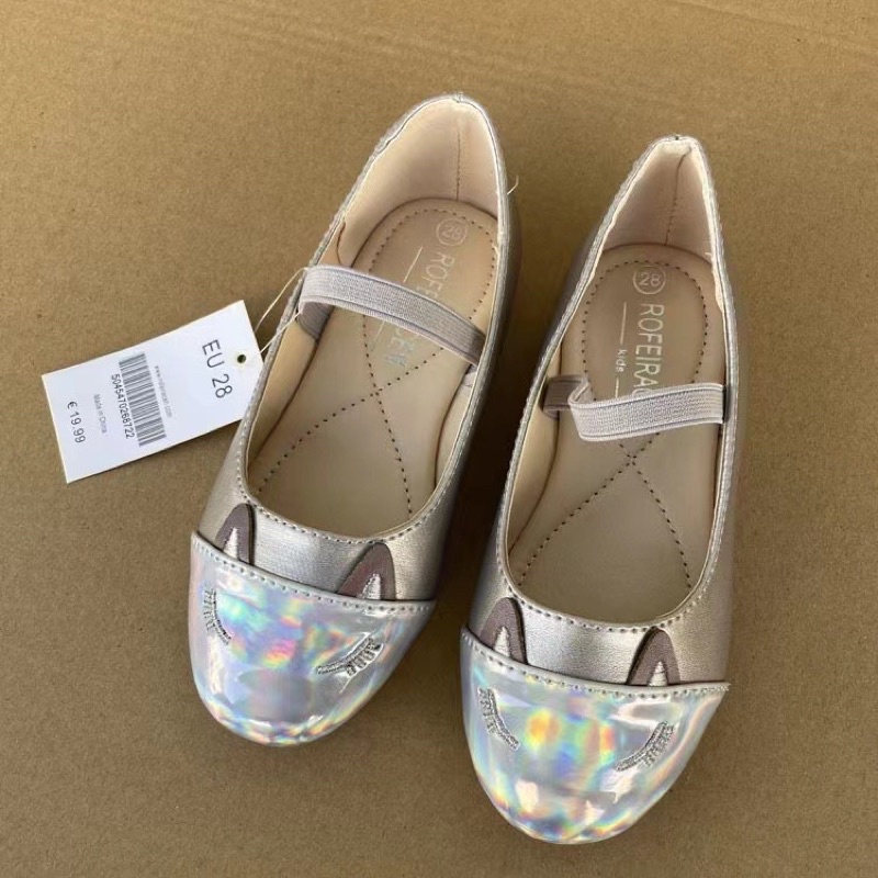 Giày búp bê bé gái ROFE 🌈 Giày bệt da PU nhẹ êm xuất dư 0822