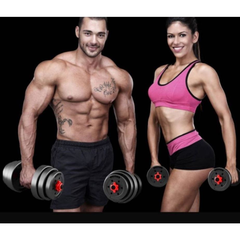 Tạ tay 2 in 1  loại 30KG kết hợp tạ đẩy  loại 30KG - Queensport