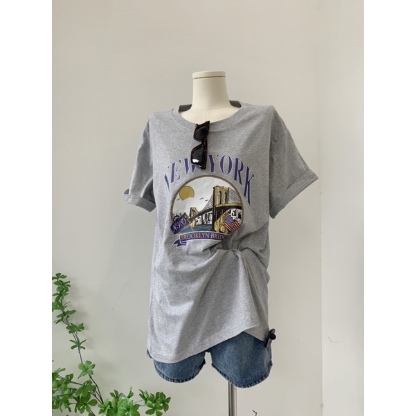 Áo phông xám New York [Hình shop chụp ]