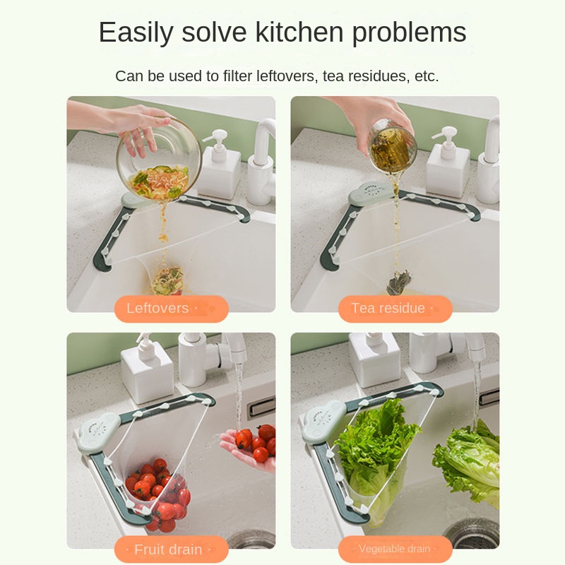 Vỏ Lưới Hình Tam Giác Lọc Rác Bồn Rửa Chén Dùng Một Lần Chống Rò Rỉ
