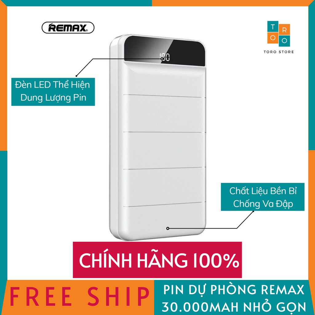 Pin Sạc Dự Phòng Remax RPP 141 Dung Lượng 30000mAh