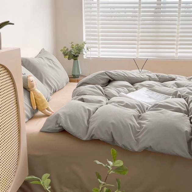 Bộ chăn ga cotton tc notag, sét chăn gối drap giường TC 4 món