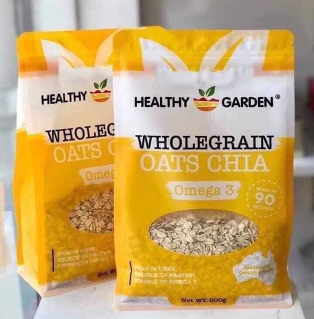 Yến mạch mix hạt chia Whole Grain Oats Chia của Úc túi 500g (date 2021)