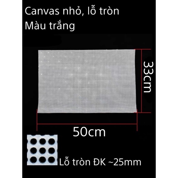 Tấm Canvas nhựa lỗ tròn làm túi xách handmade
