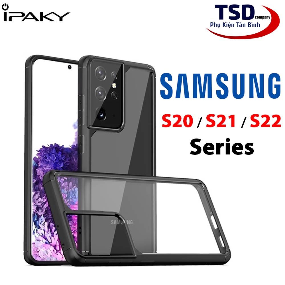 Ốp Lưng iPaky Samsung S20, S20 PLUS, S20 ULTRA, S21, S21 PLUS, S21 ULTRA, S22, S22 PLUS, S22 ULTRA Chống Sốc Cao Cấp