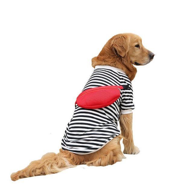 2021 rẻ™▦Big Dog Quần áo Golden Musa Mojarabra Multi-Classic Chó mùa hè Vest sọc mỏng