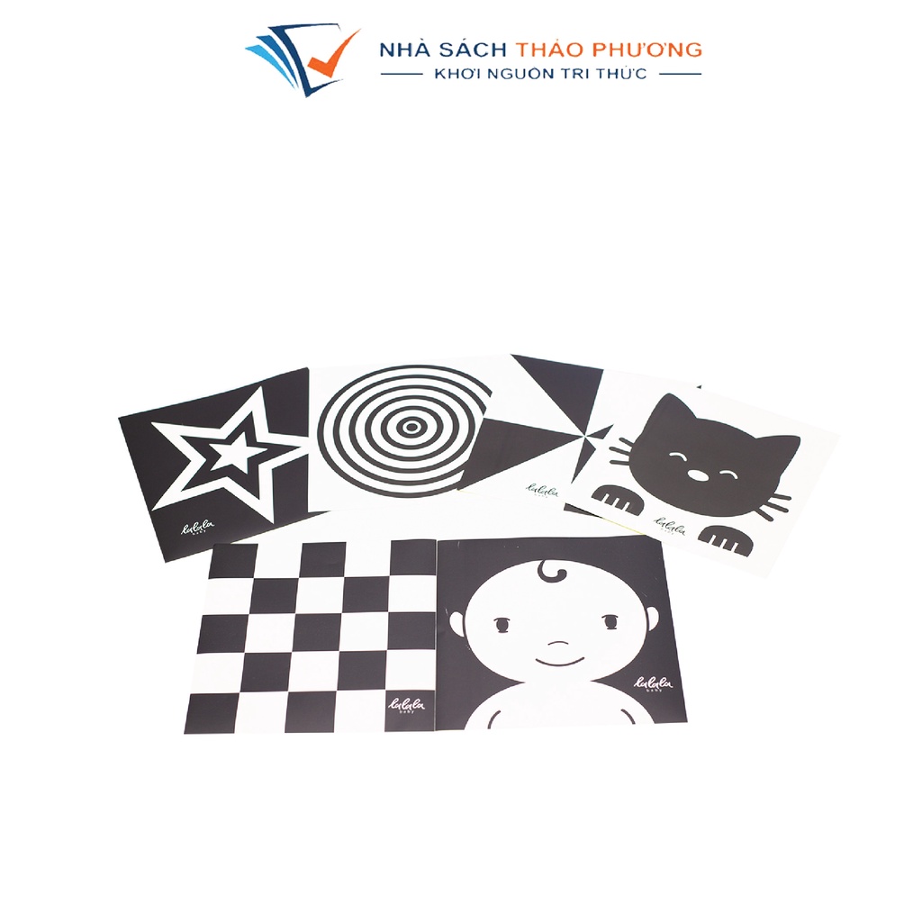 Đồ chơi Bộ 6 thẻ decal dán tường KÍCH THÍCH THỊ GIÁC cho bé sơ sinh giúp bé phát triển toàn diện Lalala Baby