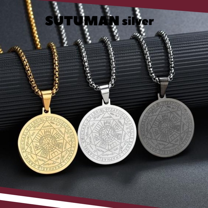 [GIAO HỎA TỐC] Vòng cổ dây chuyền Totem Series hình ngôi sao sáu cánh thiên thần thép không gỉ SUTUMAN silver
