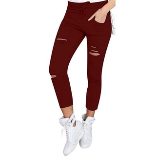 Quần Legging Nữ Dài Rách Gối Thời Trang