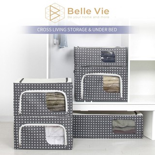Hộp , Túi Đựng Quần Áo Khung Thép Nhiều Kích Thước Vải Polyester Chống Thấm Nước BelleVie Living Box