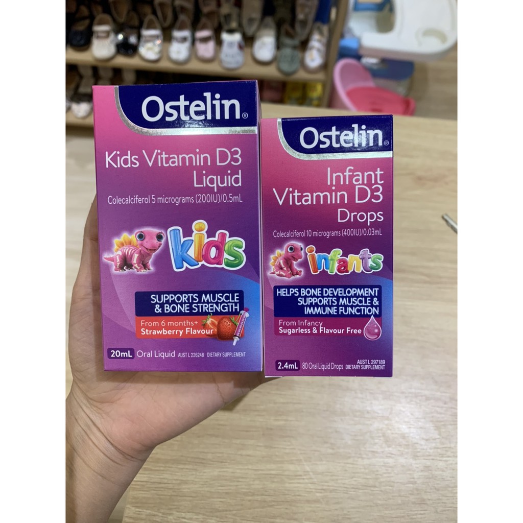 [HÀNG ÚC] Vitamin D3 Ostelin Cho Bé Từ 0 Tháng Đến 12 Tuổi