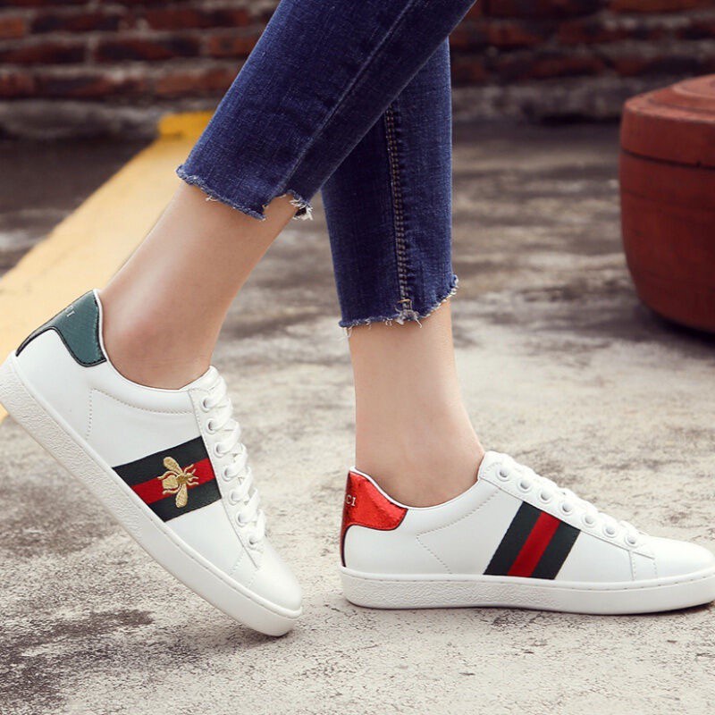 Giày Thể Thao Gucci Họa Tiết Ong Thời Trang Cho Cặp Đôi