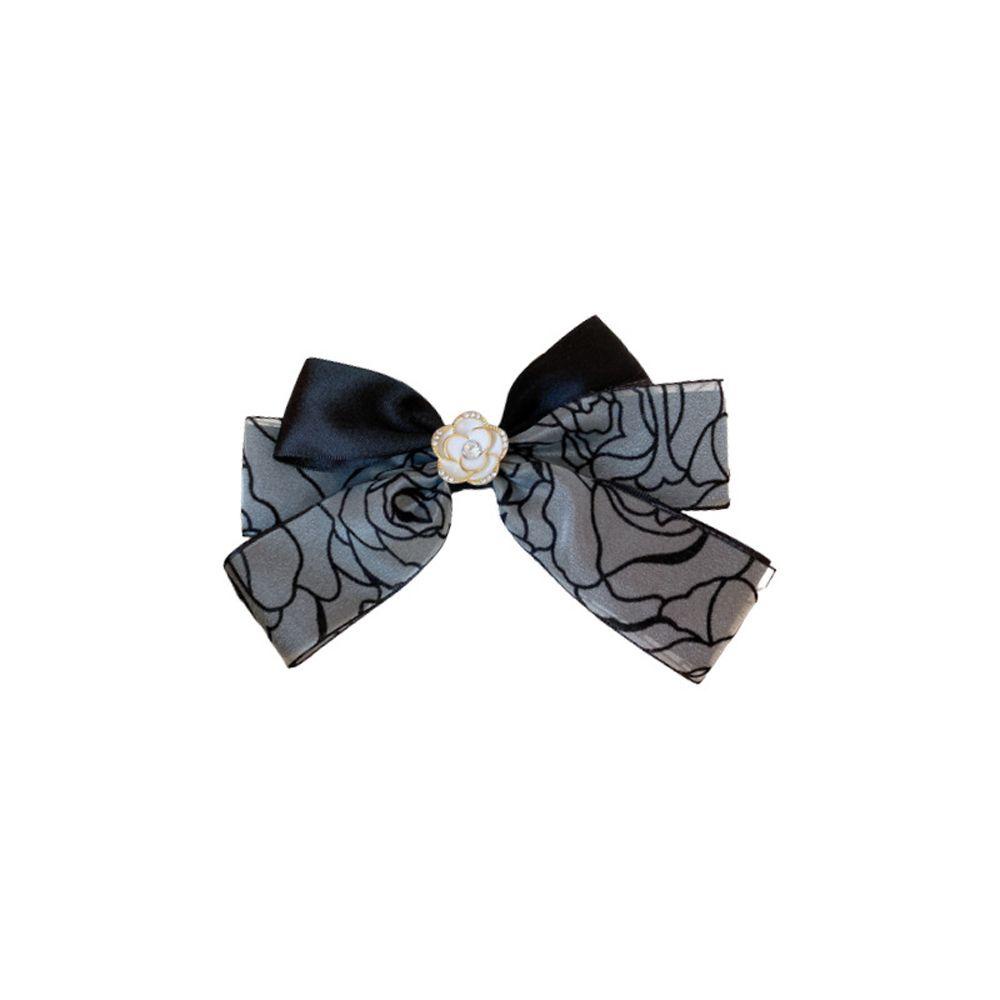 NICKOLAS Kẹp Tóc Đuôi Ngựa Hình Nơ Hoa Phong Cách Vintage Cho Nữ Giá Đỡ