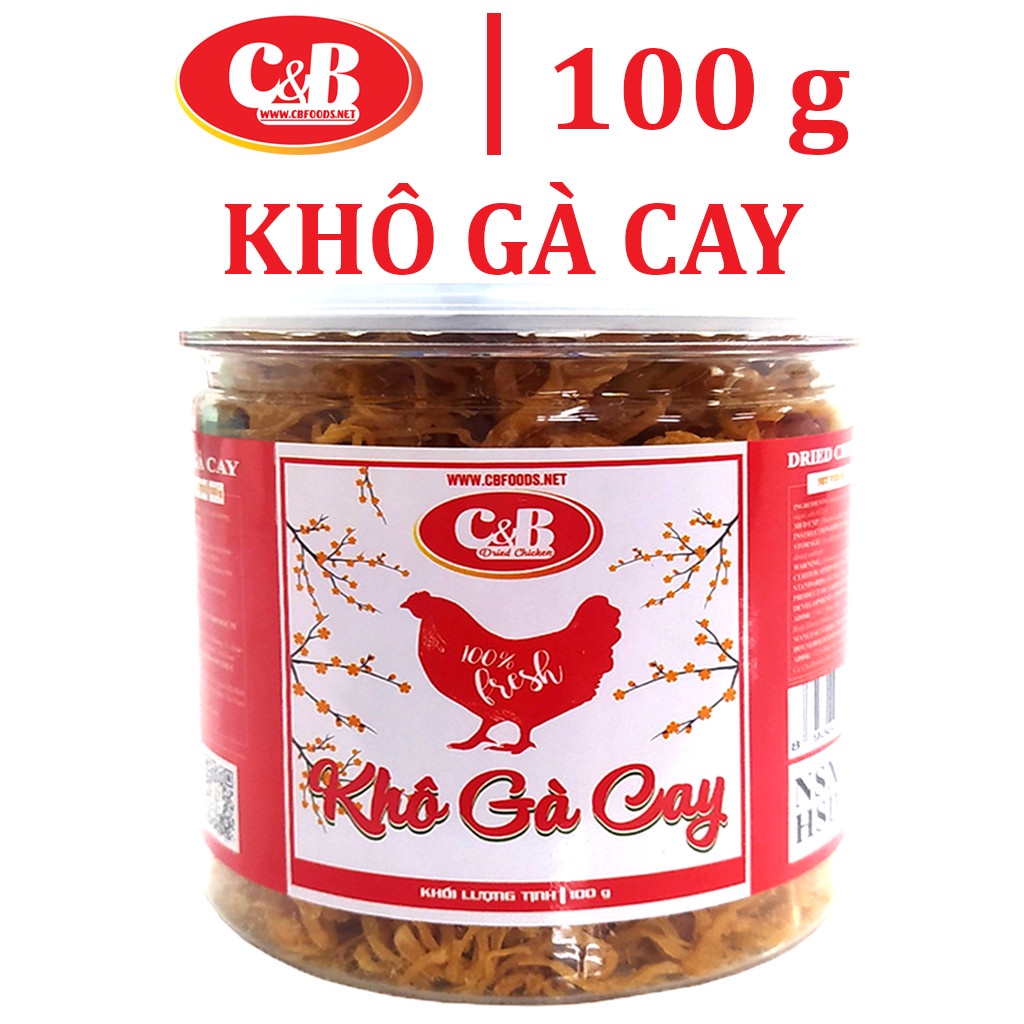 KHÔ GÀ CAY C&B - HỘP 100G