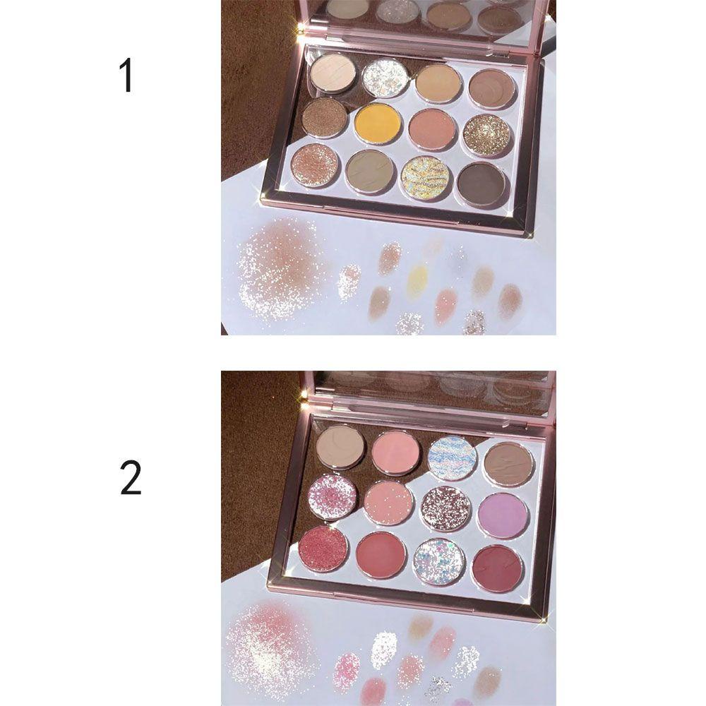 CACTU Women Beauty Eyeshadow Makeup Tools Matte 12 Colors Pearl Waterproof Sweatproof High Gloss Shimmer