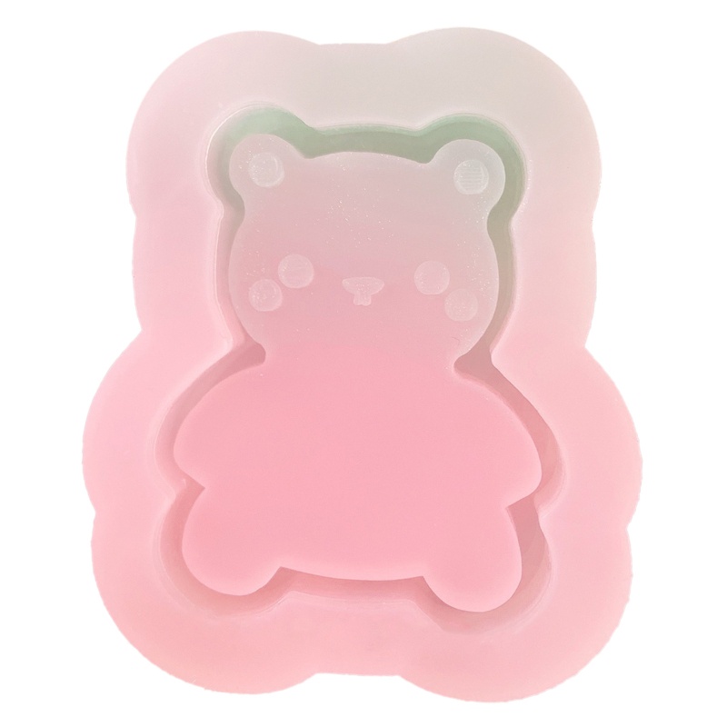 Khuôn Silicone Làm Móc Khóa Resin Hình Chú Gấu Nhỏ Xinh
